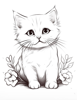 Cats coloring page: Cat