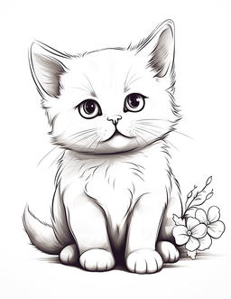 Cat coloring page: Cat