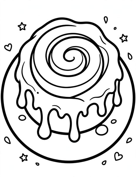 Cinnamon Roll coloring page