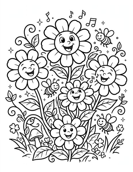 Magic Garden coloring page