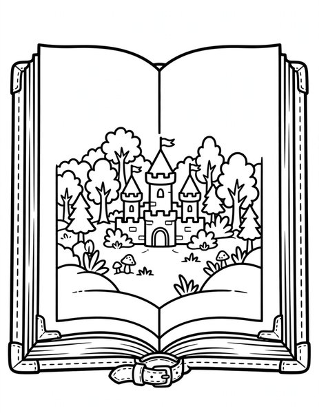 Fairy Tale Book coloring page