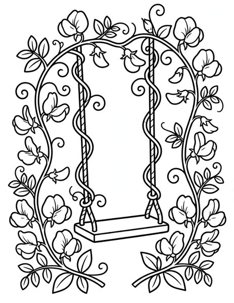 Sweet Pea Swing coloring page