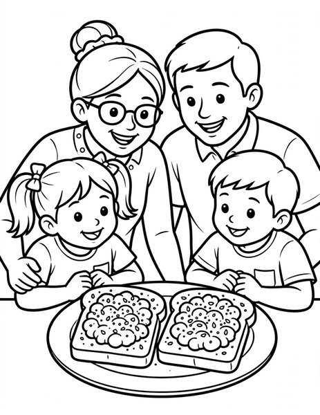 Avocado Toast coloring page