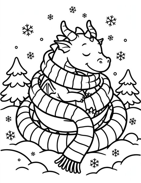Cozy Scarf coloring page
