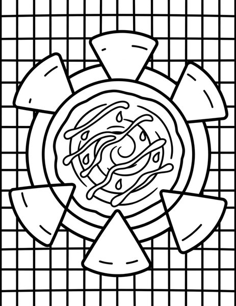 Hummus Plate coloring page