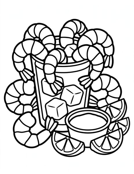 Shrimp Cocktail coloring page