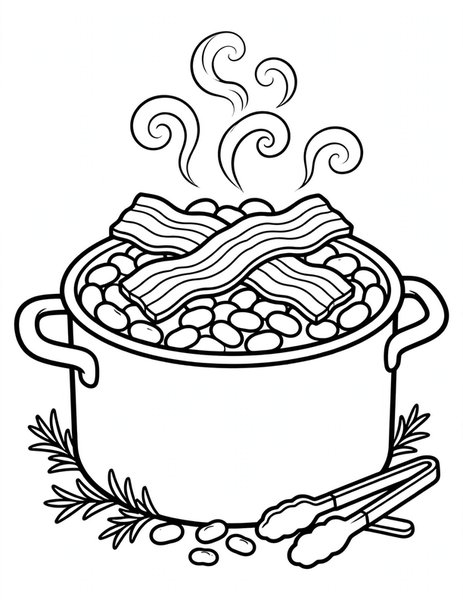 Baked Beans coloring page