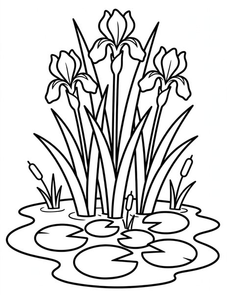 Iris Pond coloring page