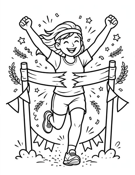 Finish Line coloring page