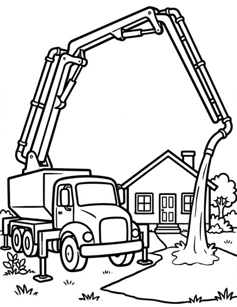 Pump Truck coloring page