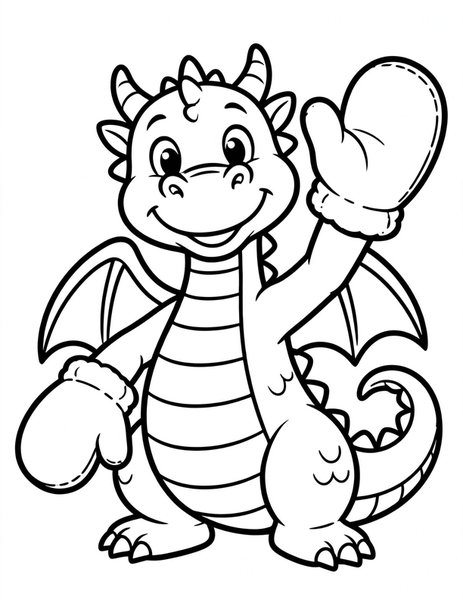 Giant Mittens coloring page