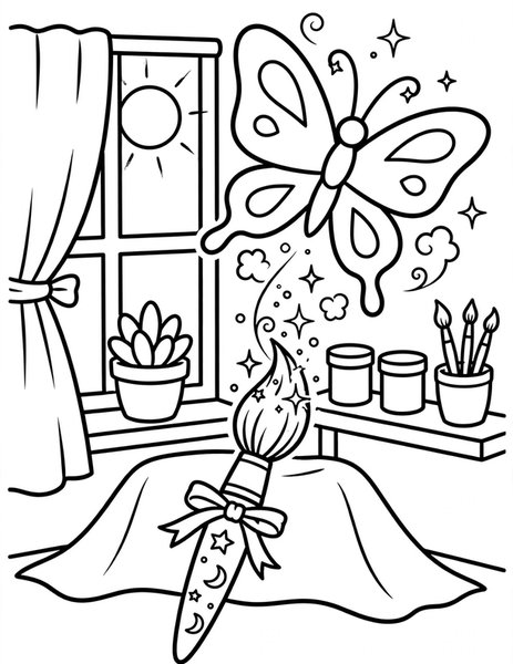 Magic Paintbrush coloring page