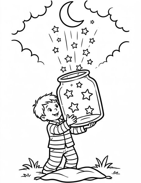 Star Catcher coloring page