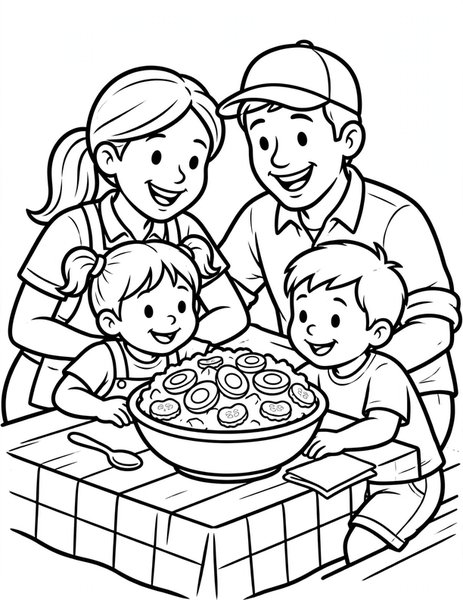 Potato Salad coloring page