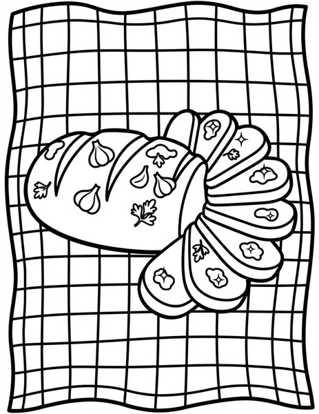 Garlic Bread coloring page