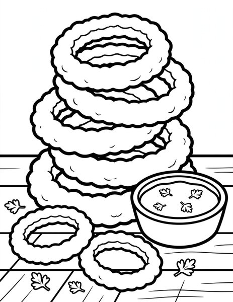 Onion Rings coloring page