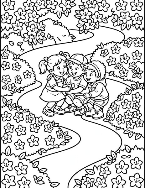 Azalea Path coloring page