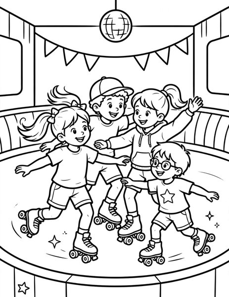 Roller Rink coloring page