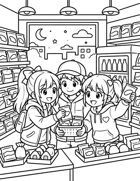 Midnight Snacks coloring page