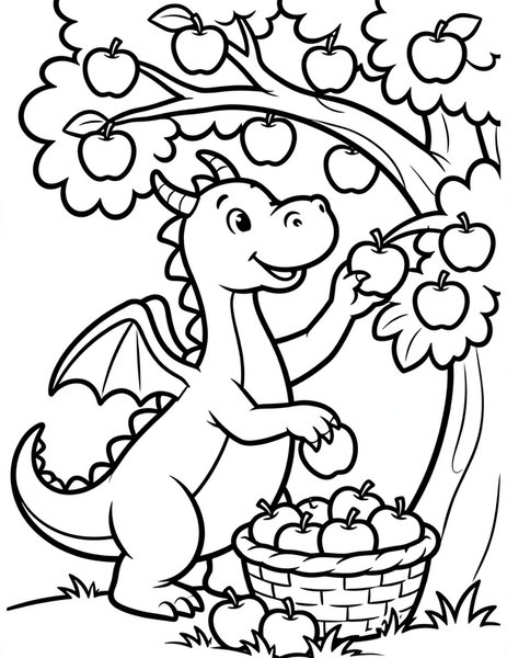 Apple Harvest coloring page