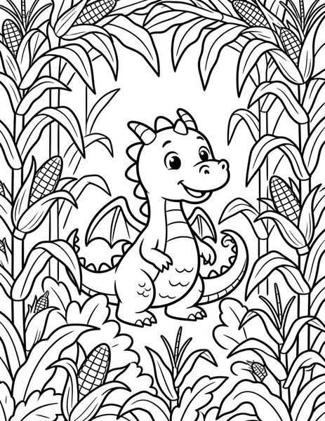 Corn Maze coloring page