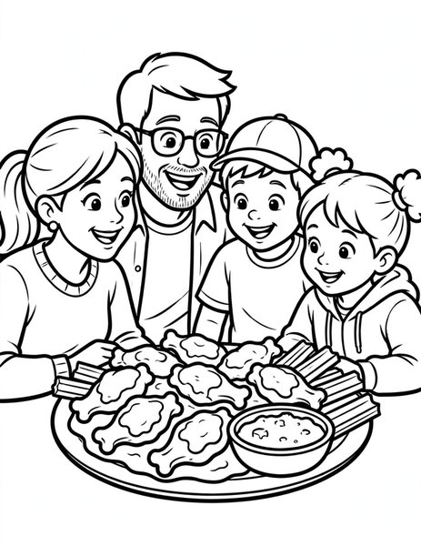 Chicken Wings coloring page