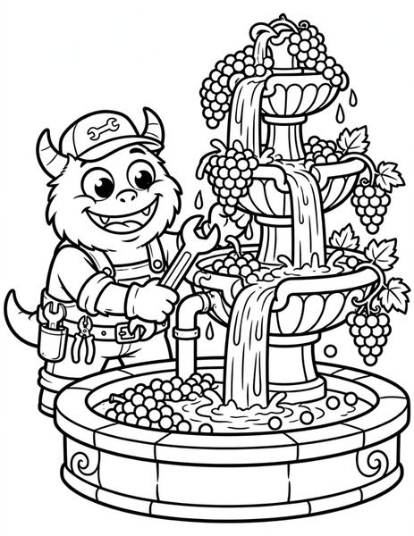 Monster Plumber coloring page