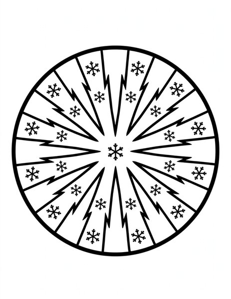 Icicle Mandala coloring page