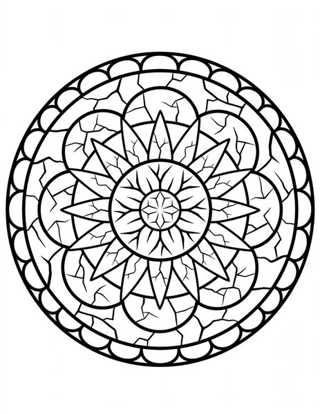 Glacier Mandala coloring page