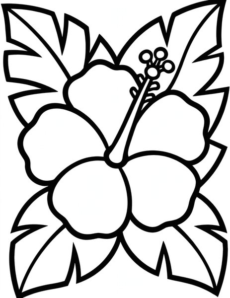 Hibiscus Flower coloring page