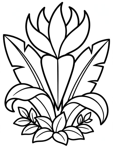 Paradise Flower coloring page