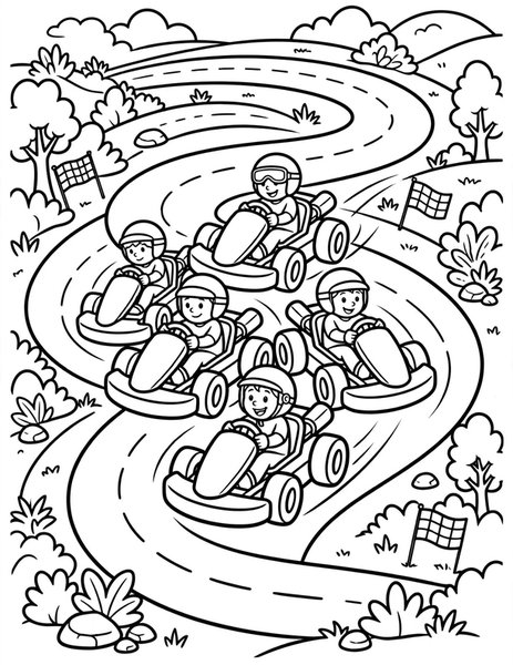 Go-Kart Lap coloring page