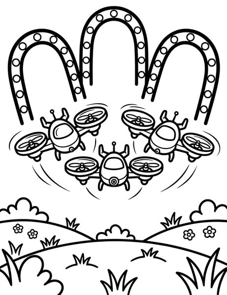 Drone Race coloring page