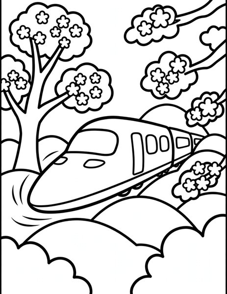 Bullet Train Dash coloring page