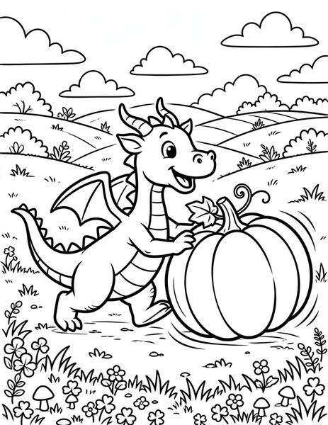 Pumpkin Roll coloring page