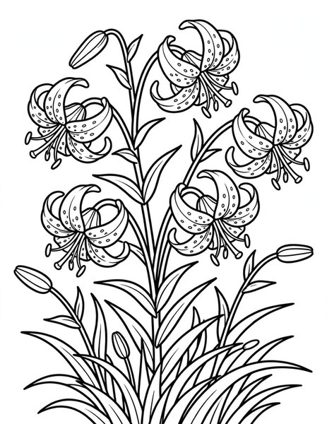 Tiger Lily coloring page