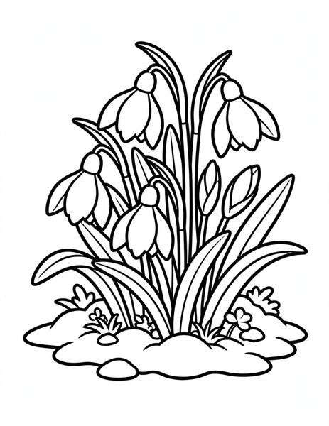 Snowdrop Patch coloring page
