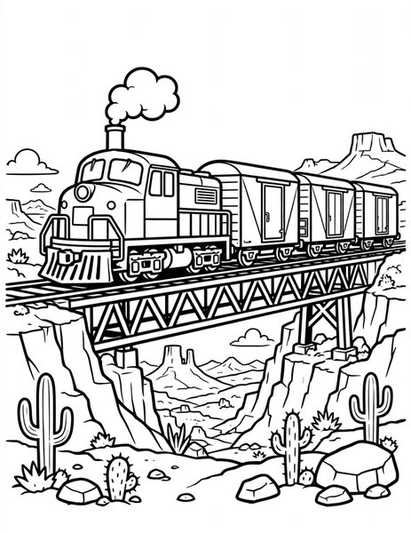 Freight Train Haul coloring page