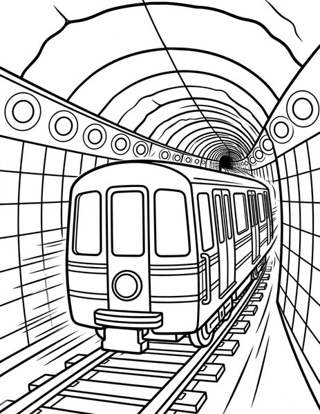 Subway Zoom coloring page