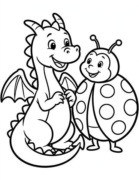 Ladybug Hello coloring page