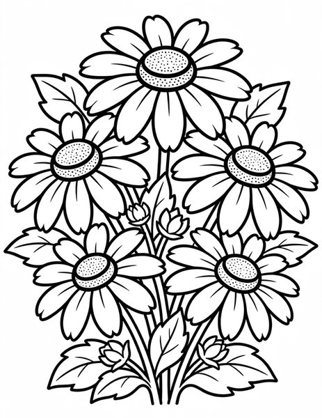 Black-Eyed Susan Smile coloring page