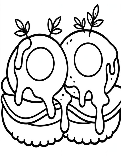 Eggs Benedict coloring page