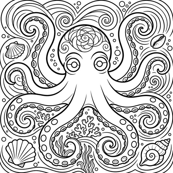 Octopus Garden coloring page