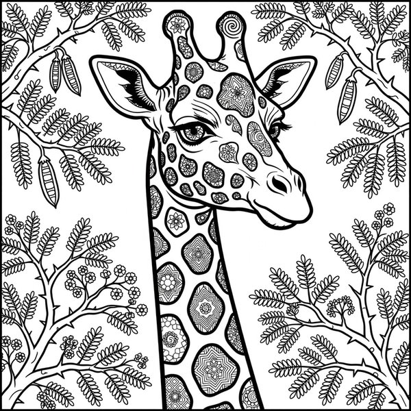 Giraffe coloring page