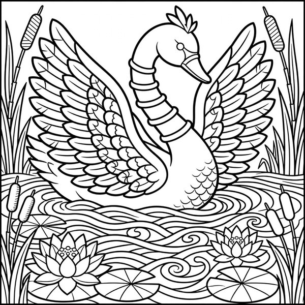 Swan Lake coloring page