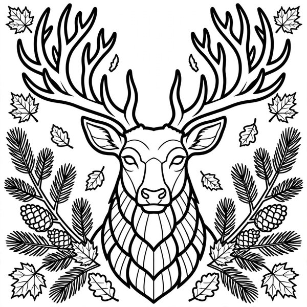Stag coloring page