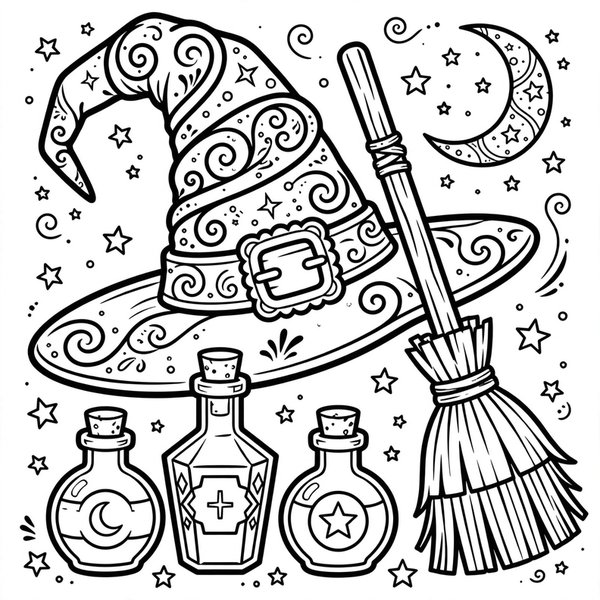 Witch's Hat coloring page