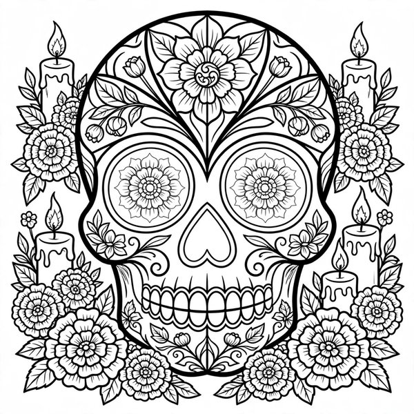 Sugar Skull coloring page