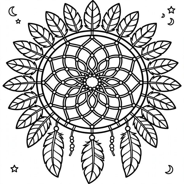 Dreamcatcher coloring page