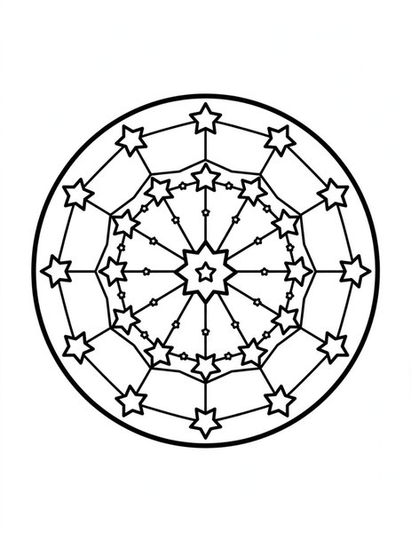 Constellation Mandala coloring page